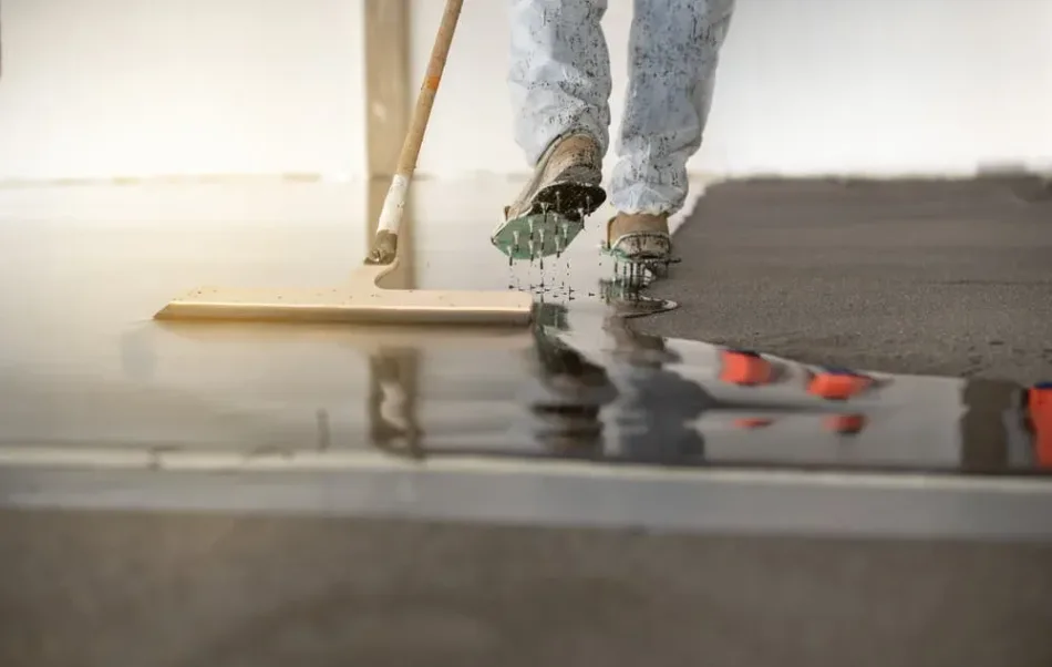 Fachkundige Verarbeitung von fugenlosem Boden